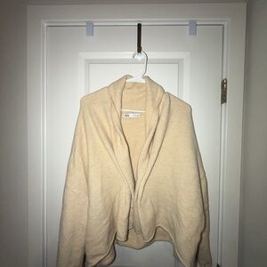 Zara Beige Women's Poncho Sweater